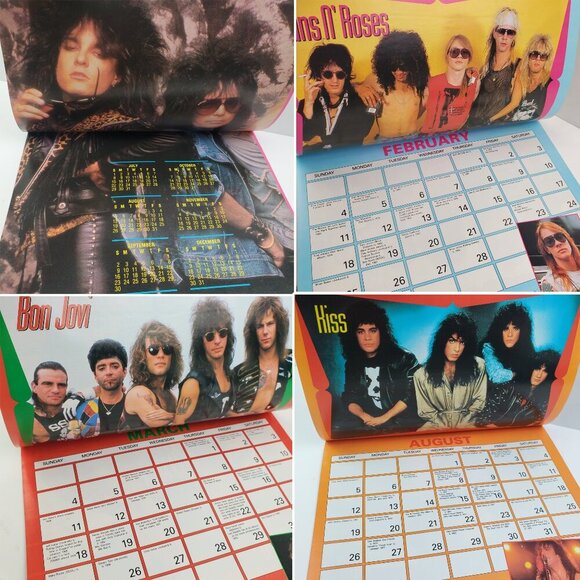 Metal Magazine Poster Calendar 1999 Vintage KISS Guns n Roses Motley Crue - Picture 6 of 10